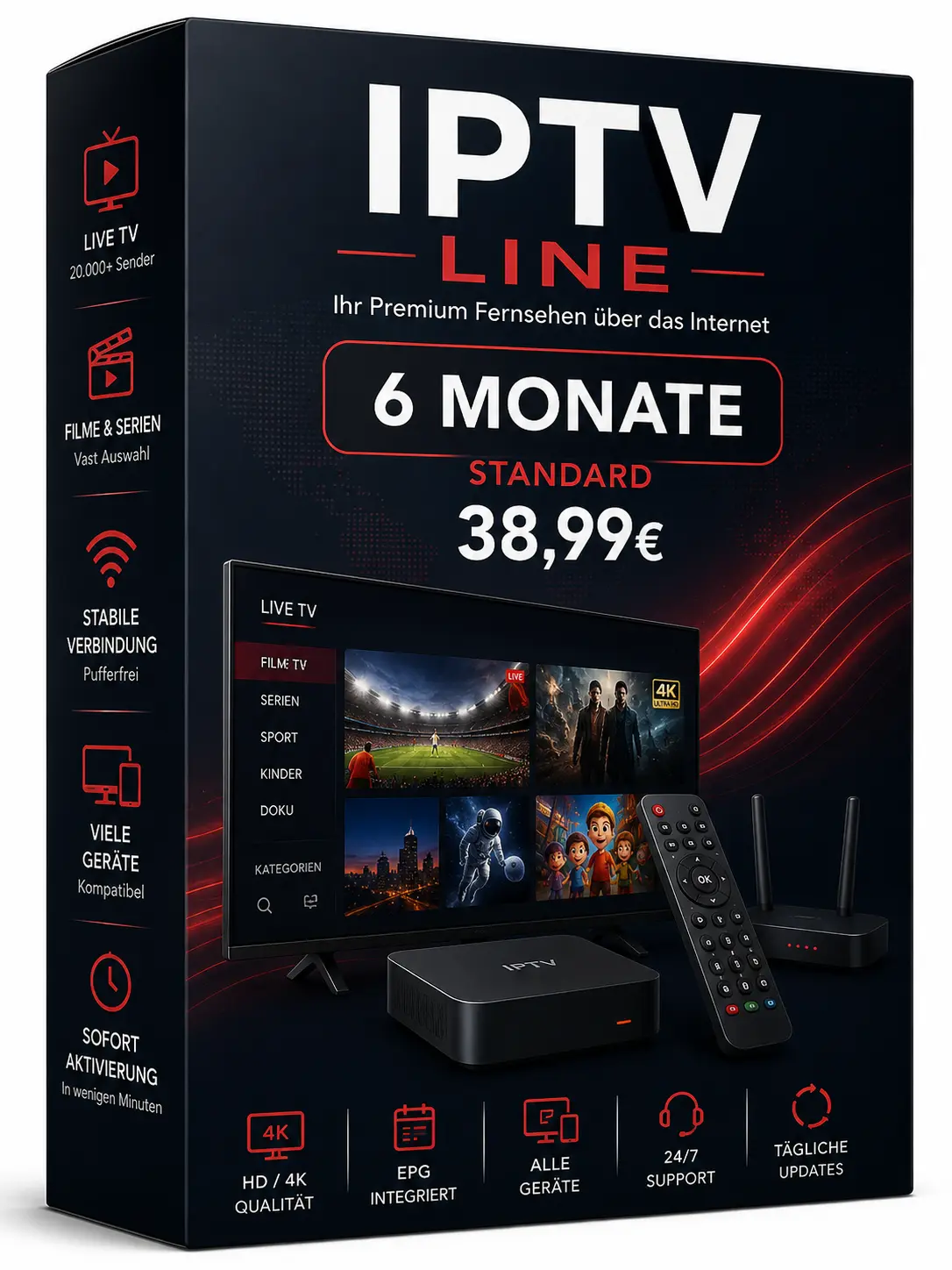 IPTV 6 Monate kaufen – IPTV Line Standard Paket