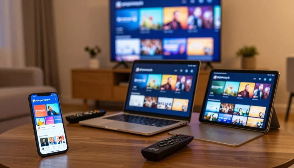 IPTV Player Android und Windows auf Smartphone, Laptop, Tablet und Fernseher